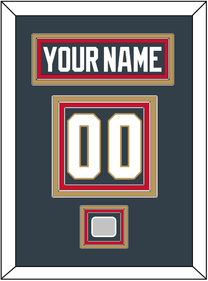 Vegas Nameplate & Number (Back) With 2023 Stanley Cup Champions Patch - Home Steel Gray - Premier Tier 4