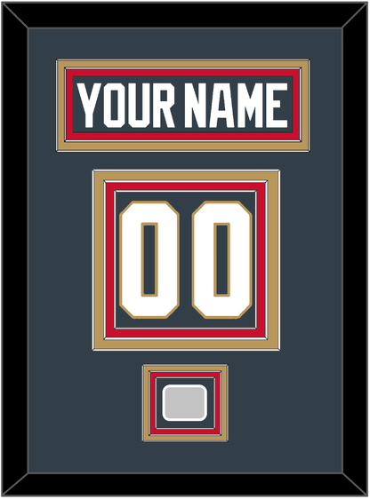 Vegas Nameplate & Number (Back) With 2023 Stanley Cup Champions Patch - Home Steel Gray - Premier Tier 4
