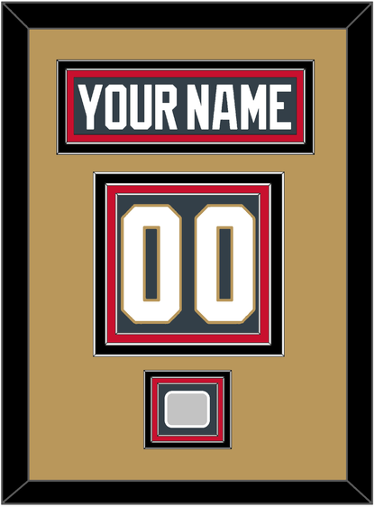 Vegas Nameplate & Number (Back) With 2023 Stanley Cup Champions Patch - Home Steel Gray - Premier Tier 5