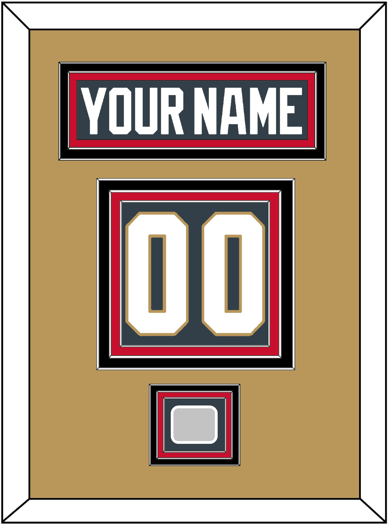 Vegas Nameplate & Number (Back) With 2023 Stanley Cup Finals Patch - Home Steel Gray - Premier Tier 5