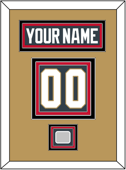 Vegas Nameplate & Number (Back) With 2023 Stanley Cup Finals Patch - Home Steel Gray - Premier Tier 5