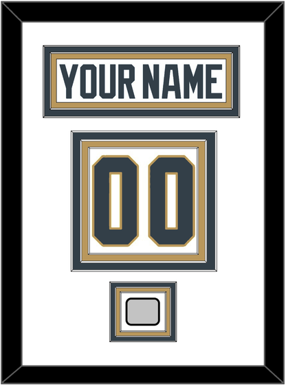 Vegas Nameplate & Number (Back) With 2023 Stanley Cup Champions Patch - Road White - Premier Tier 1