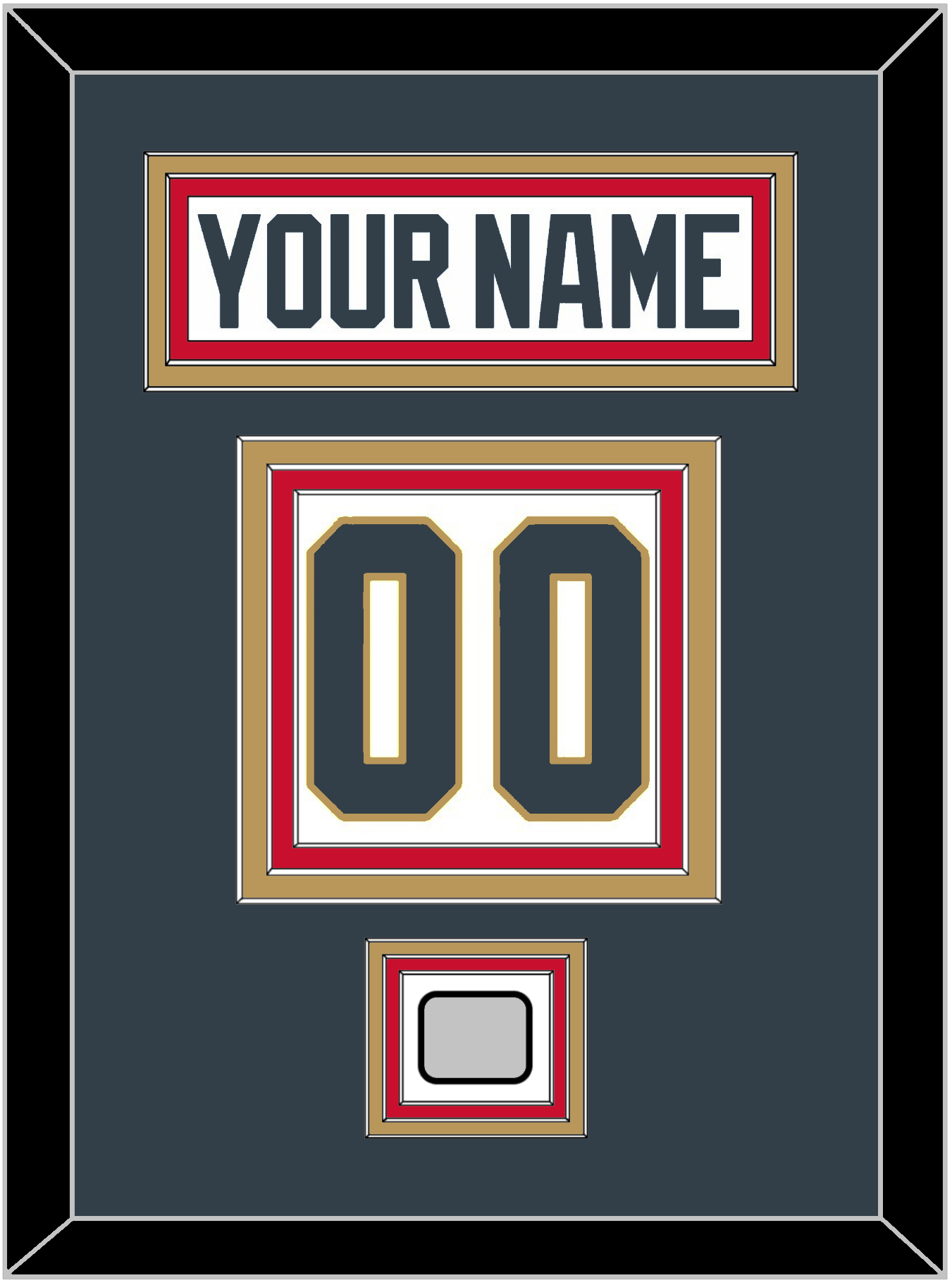 Vegas Nameplate & Number (Back) With 2023 Stanley Cup Finals Patch - Road White - Premier Tier 3