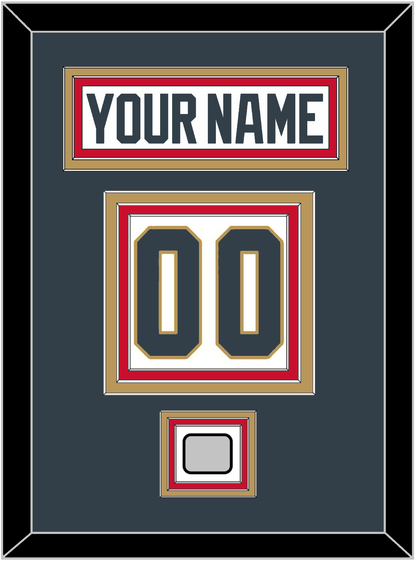 Vegas Nameplate & Number (Back) With 2023 Stanley Cup Finals Patch - Road White - Premier Tier 3