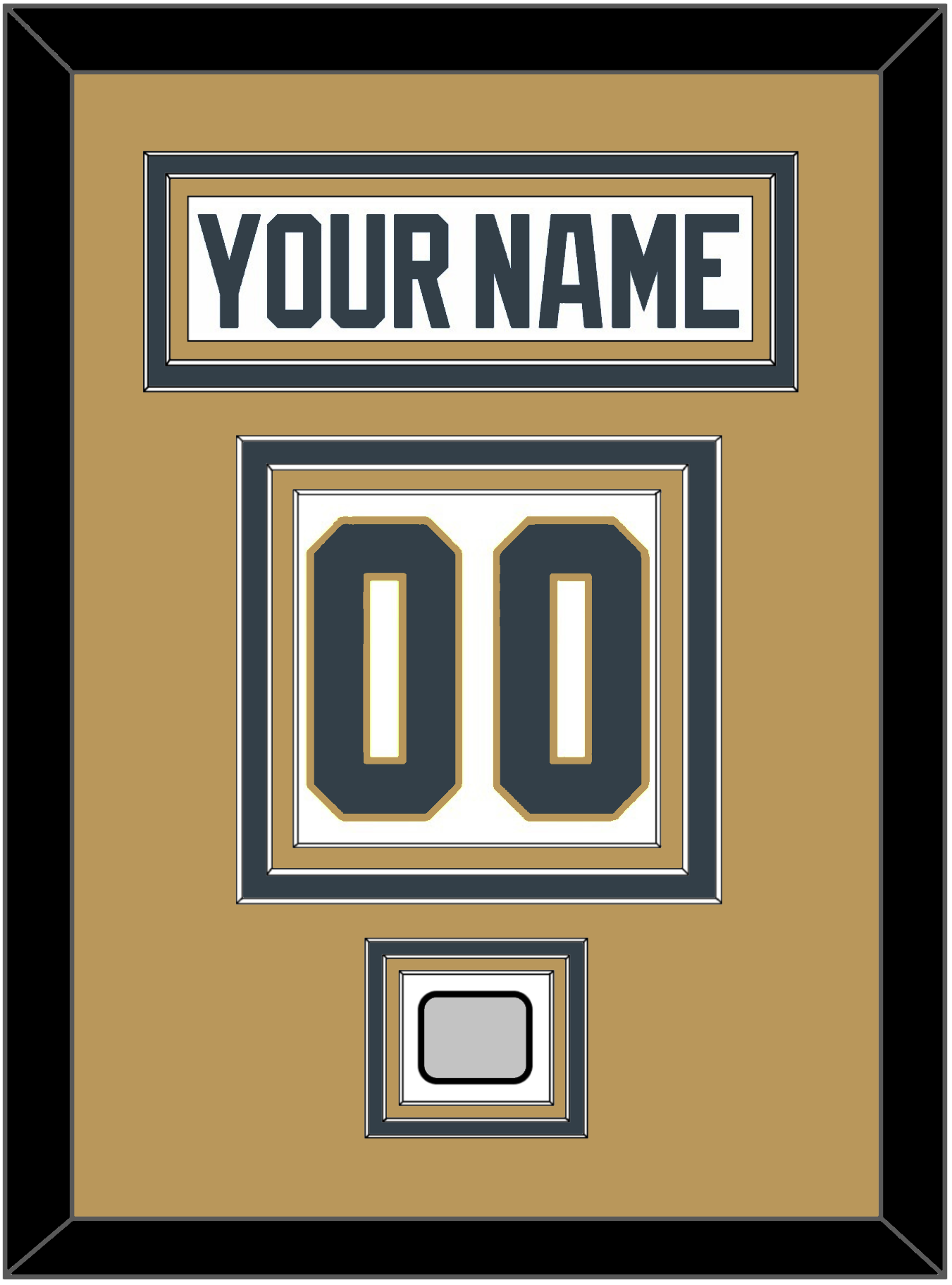 Vegas Nameplate & Number (Back) With 2023 Stanley Cup Champions Patch - Road White - Premier Tier 4