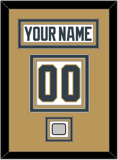 Vegas Nameplate & Number (Back) With 2023 Stanley Cup Finals Patch - Road White - Premier Tier 4