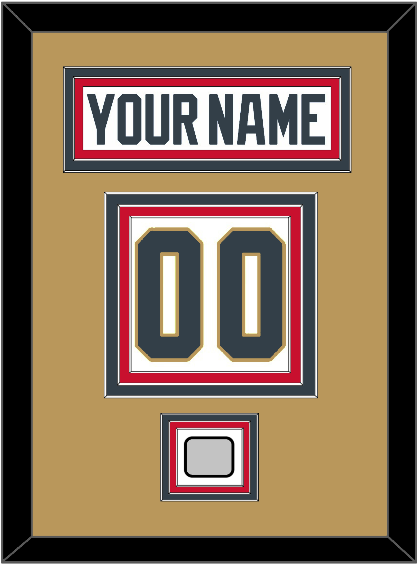 Vegas Nameplate & Number (Back) With 2023 Stanley Cup Champions Patch - Road White - Premier Tier 5