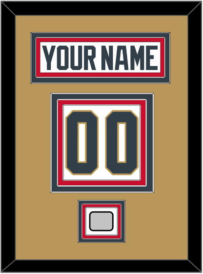 Vegas Nameplate & Number (Back) With 2023 Stanley Cup Champions Patch - Road White - Premier Tier 5