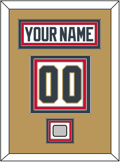 Vegas Nameplate & Number (Back) With 2023 Stanley Cup Finals Patch - Road White - Premier Tier 5