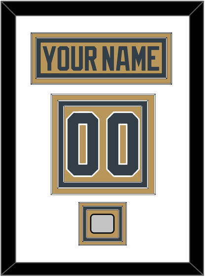Vegas Nameplate & Number (Back) With 2023 Stanley Cup Finals Patch - Alternate Gold - Premier Tier 1