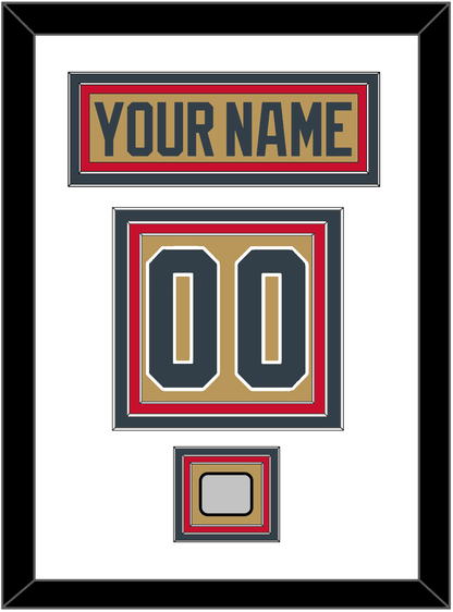 Vegas Nameplate & Number (Back) With 2023 Stanley Cup Finals Patch - Alternate Gold - Premier Tier 2