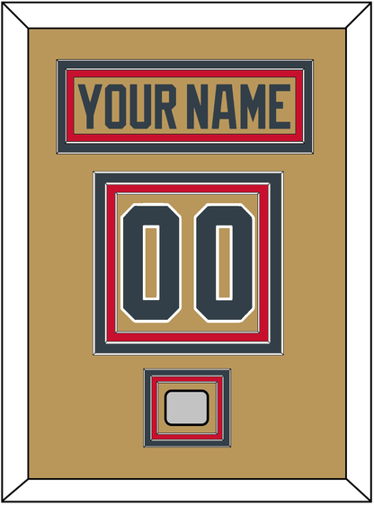 Vegas Nameplate & Number (Back) With 2023 Stanley Cup Finals Patch - Alternate Gold - Premier Tier 4