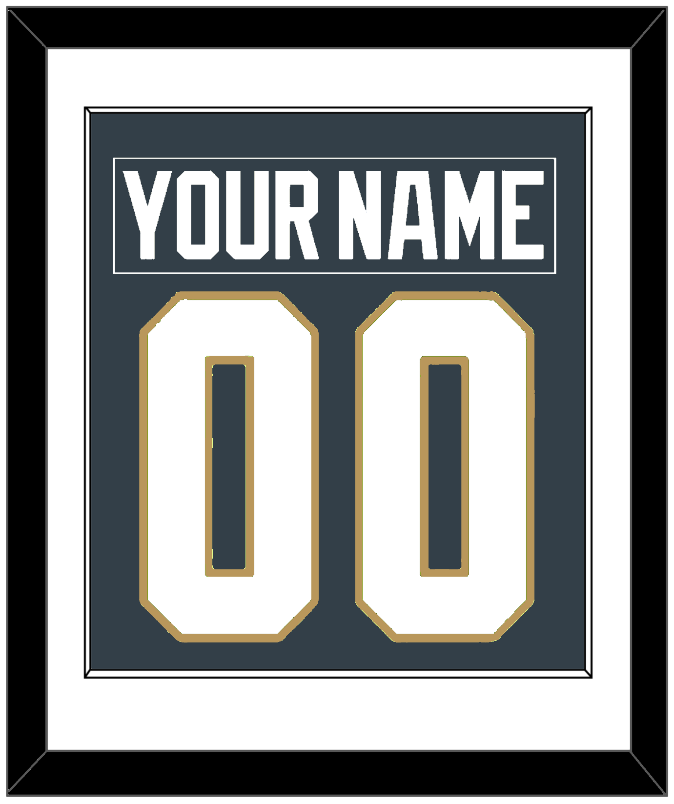 Vegas Nameplate & Number (Back) Combined - Home Steel Gray - Essential Tier 1