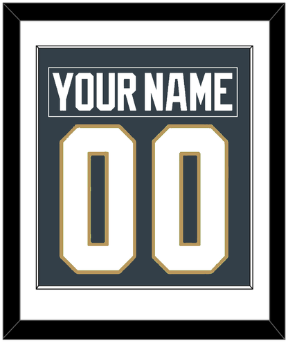 Vegas Nameplate & Number (Back) Combined - Home Steel Gray - Essential Tier 1