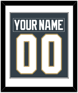 Vegas Nameplate & Number (Back) Combined - Home Steel Gray - Single Mat 1