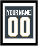 Vegas Nameplate & Number (Back) Combined - Home Steel Gray - Single Mat 1