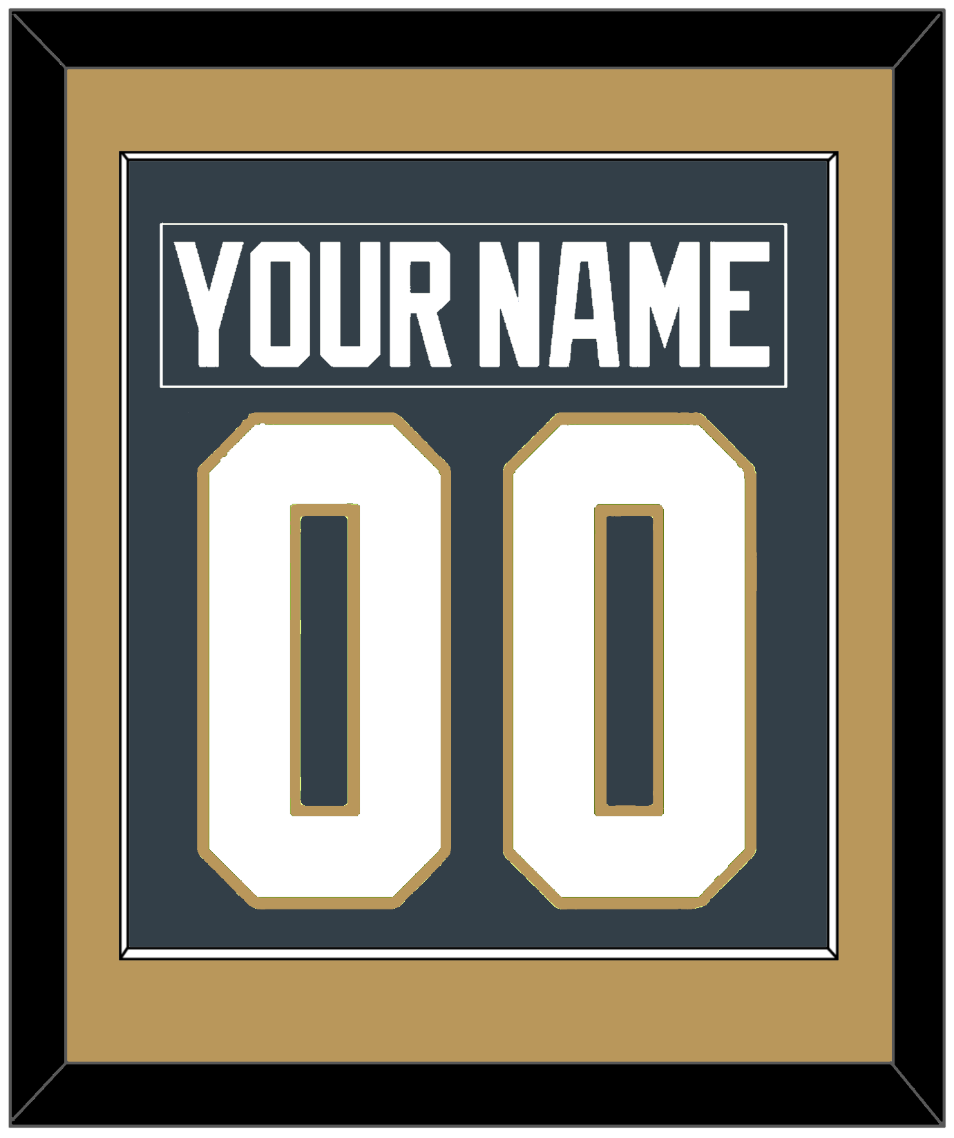 Vegas Nameplate & Number (Back) Combined - Home Steel Gray - Essential Tier 2