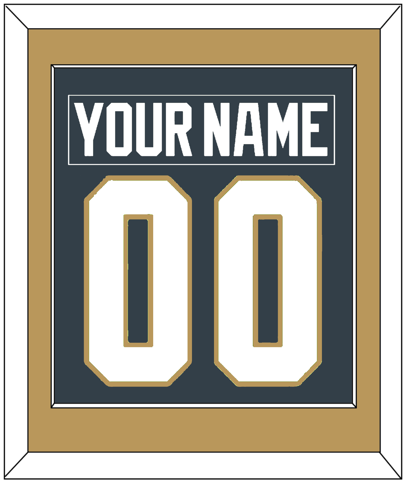 Vegas Nameplate & Number (Back) Combined - Home Steel Gray - Essential Tier 2