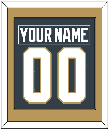 Vegas Nameplate & Number (Back) Combined - Home Steel Gray - Essential Tier 2
