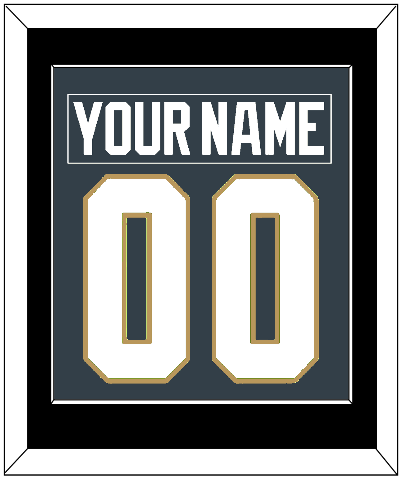 Vegas Nameplate & Number (Back) Combined - Home Steel Gray - Essential Tier 3