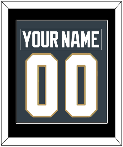 Vegas Nameplate & Number (Back) Combined - Home Steel Gray - Essential Tier 3