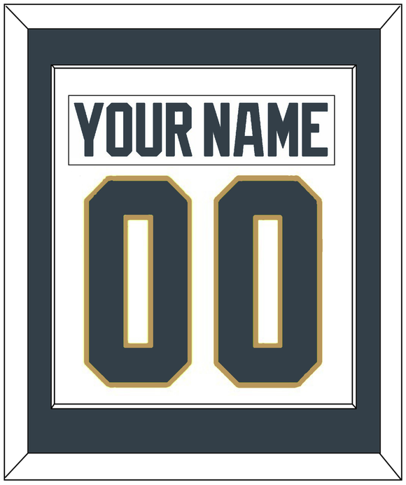 Vegas Nameplate & Number (Back) Combined - Road White - Single Mat 1