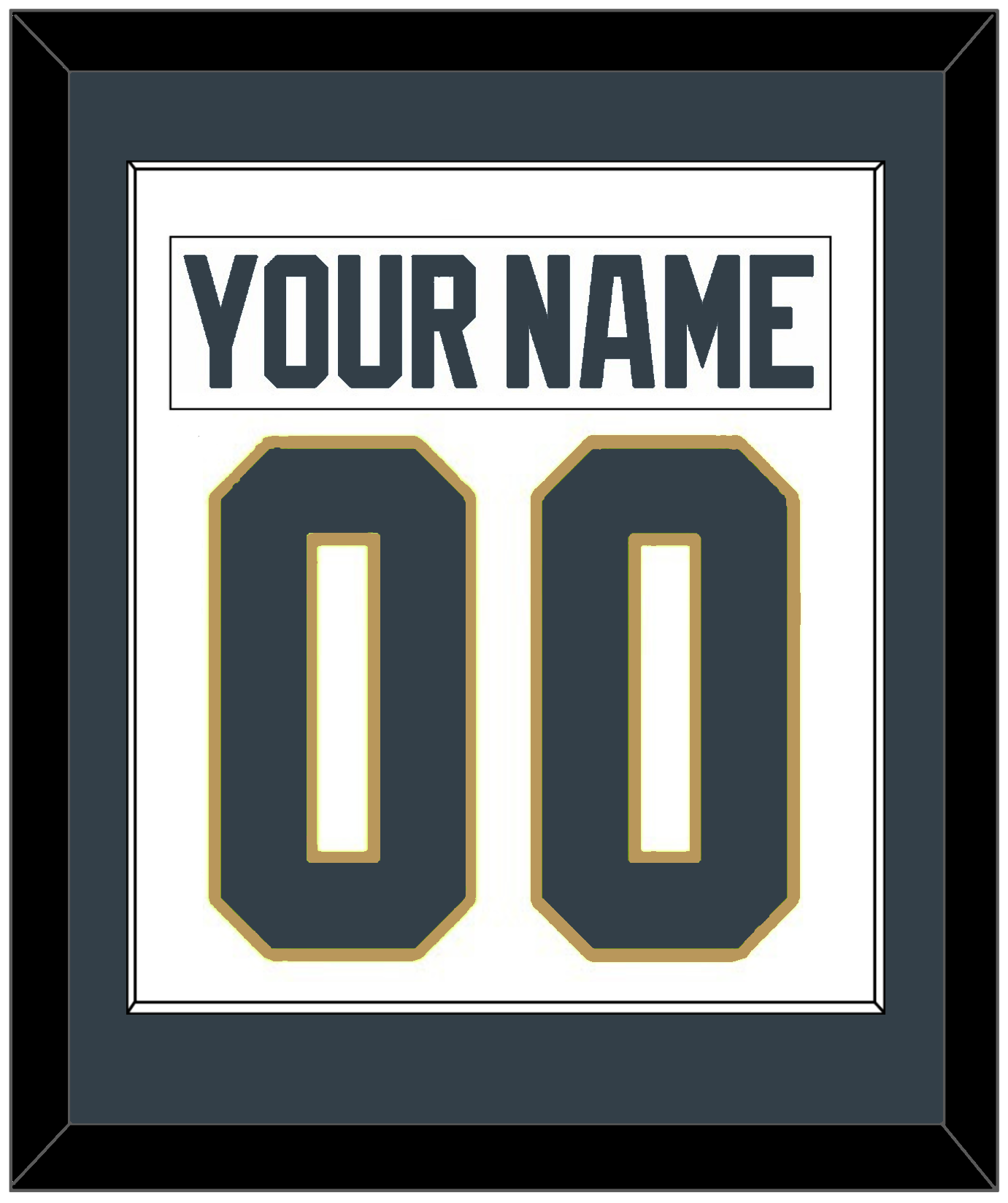 Vegas Nameplate & Number (Back) Combined - Road White - Essential Tier 1