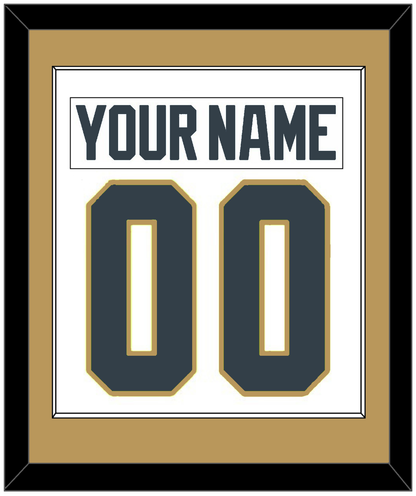 Vegas Nameplate & Number (Back) Combined - Road White - Essential Tier 2