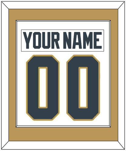 Vegas Nameplate & Number (Back) Combined - Road White - Essential Tier 2
