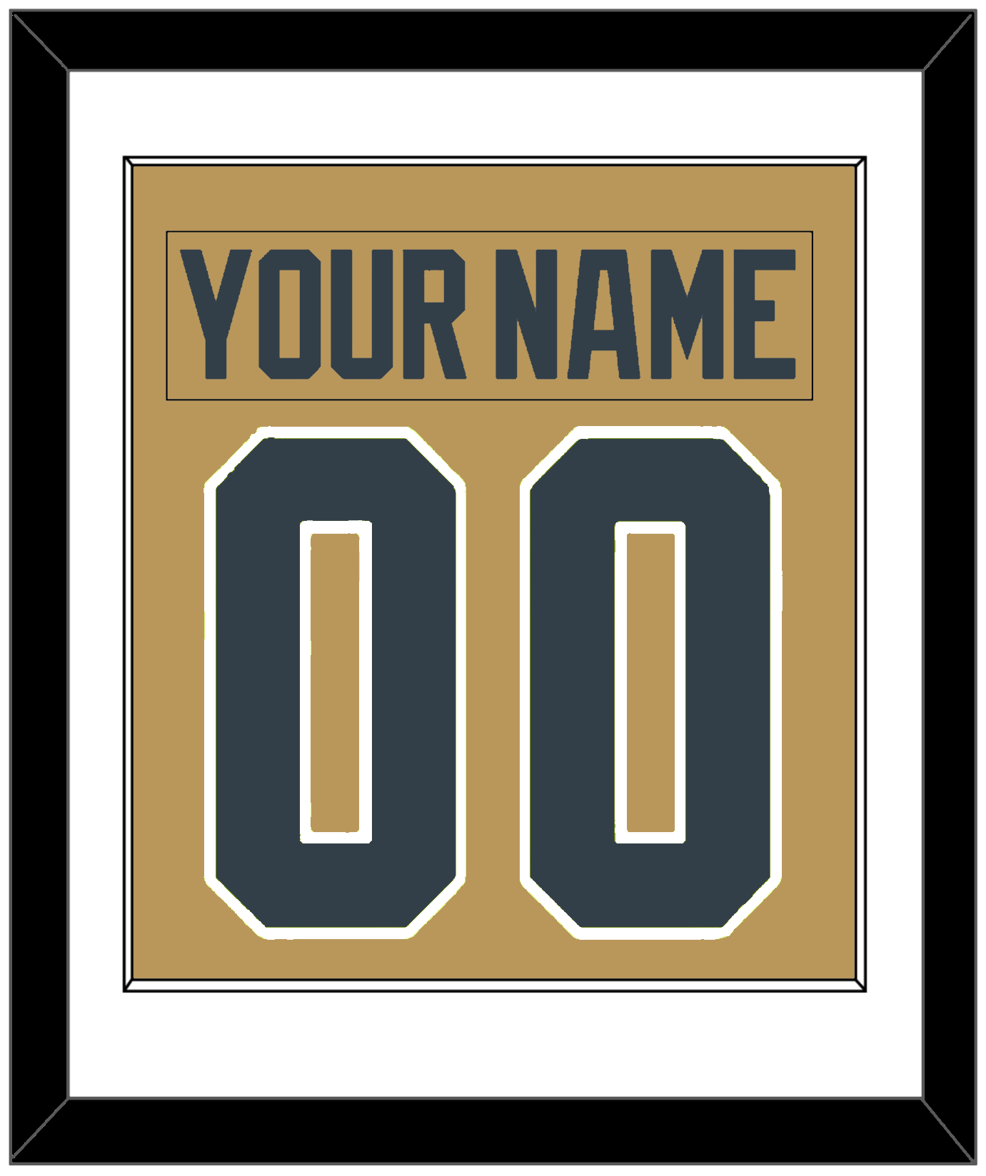 Vegas Nameplate & Number (Back) Combined - Alternate Gold - Essential Tier 1