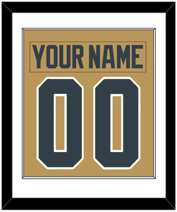 Vegas Nameplate & Number (Back) Combined - Alternate Gold - Single Mat 1