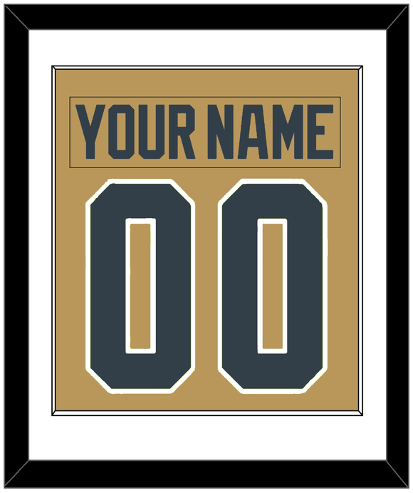 Vegas Nameplate & Number (Back) Combined - Alternate Gold - Single Mat 1