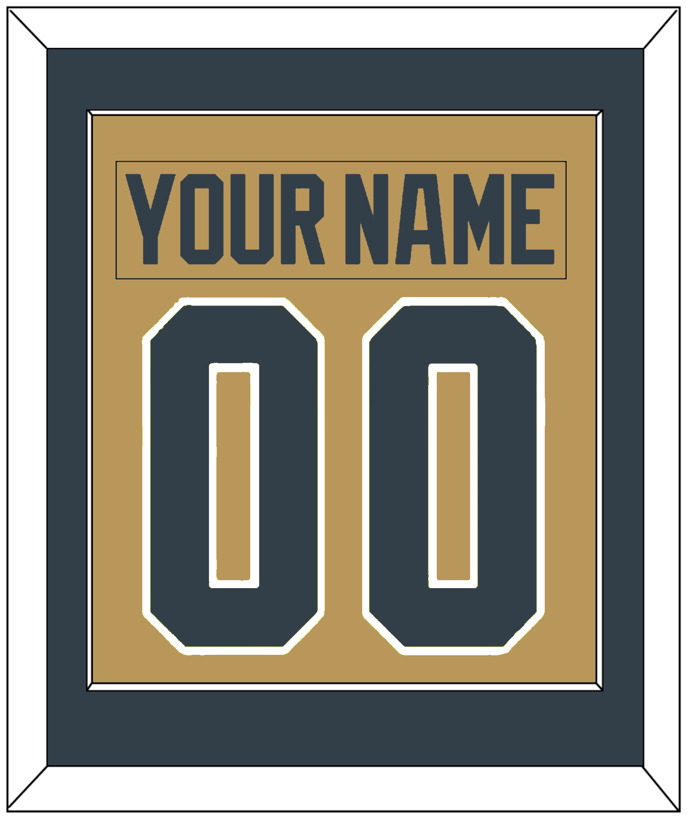 Vegas Nameplate & Number (Back) Combined - Alternate Gold - Essential Tier 2