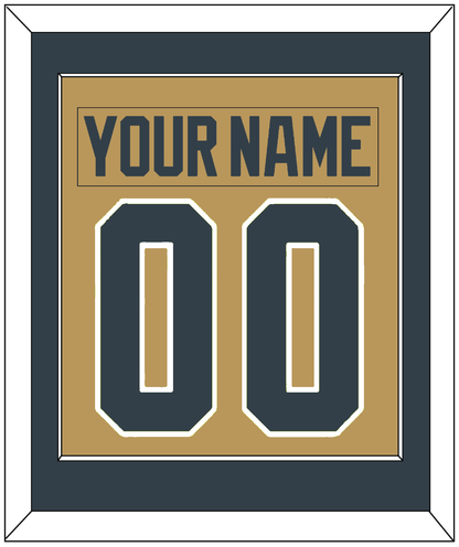 Vegas Nameplate & Number (Back) Combined - Alternate Gold - Essential Tier 2
