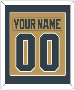 Vegas Nameplate & Number (Back) Combined - Alternate Gold - Single Mat 2