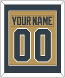 Vegas Nameplate & Number (Back) Combined - Alternate Gold - Single Mat 2