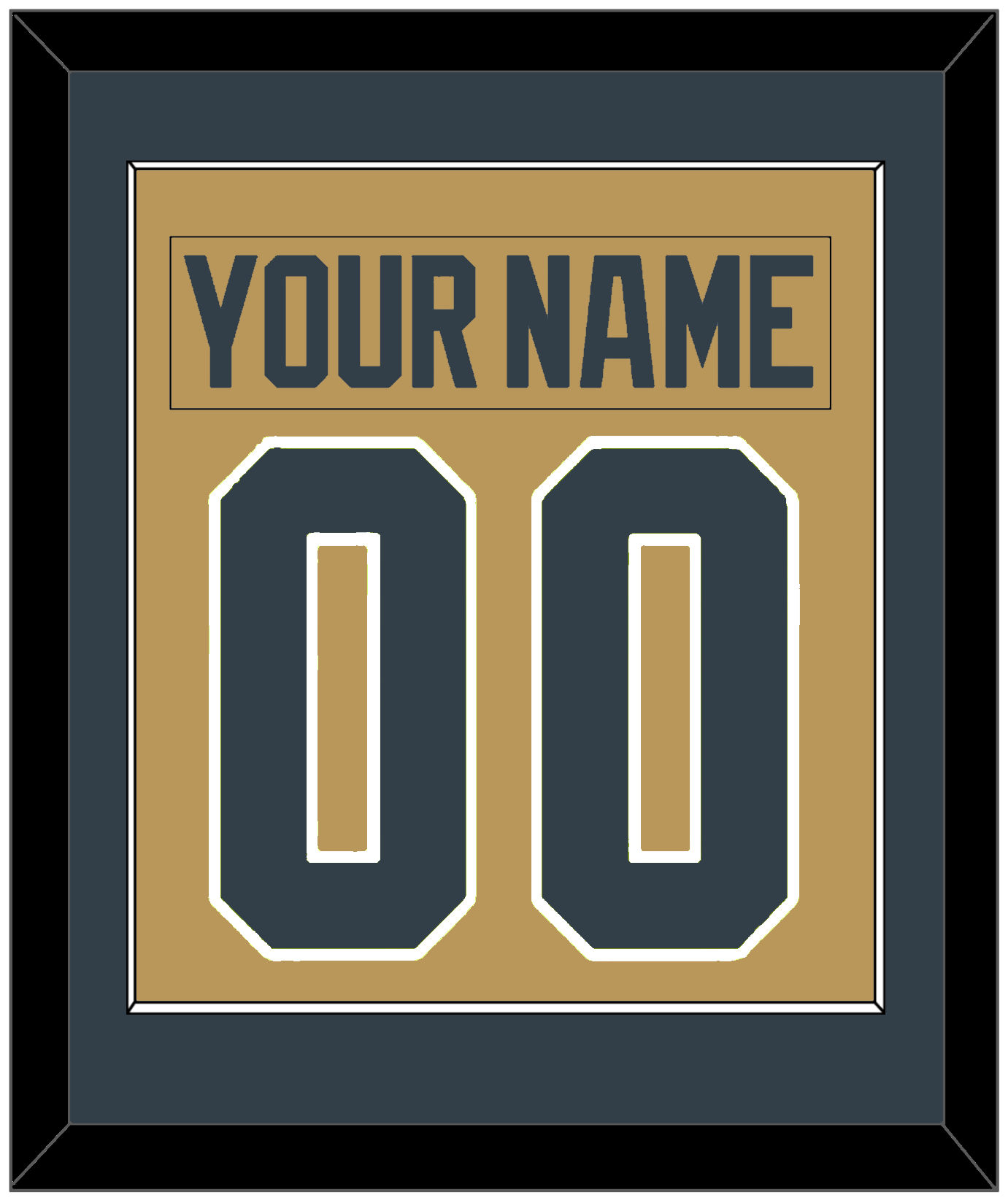 Vegas Nameplate & Number (Back) Combined - Alternate Gold - Essential Tier 2