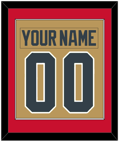 Vegas Nameplate & Number (Back) Combined - Alternate Gold - Essential Tier 3