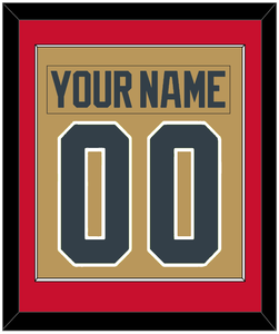 Vegas Nameplate & Number (Back) Combined - Alternate Gold - Single Mat 3