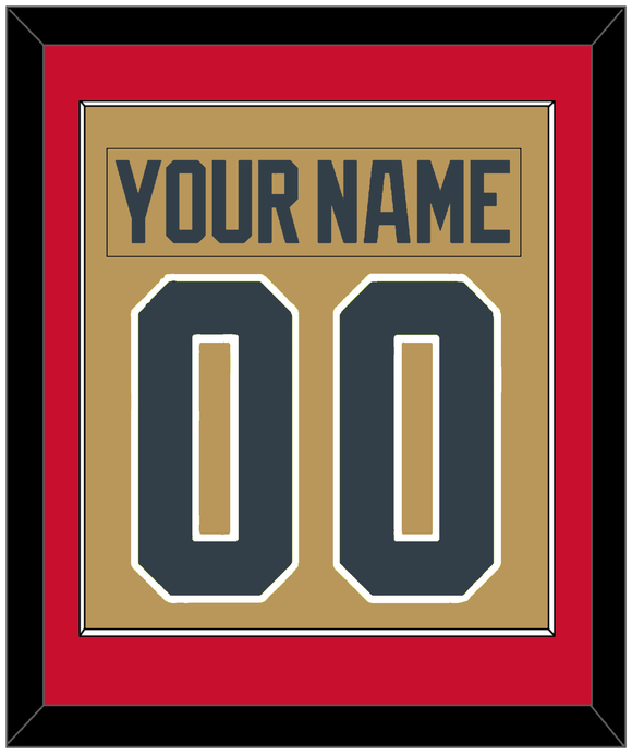 Vegas Nameplate & Number (Back) Combined - Alternate Gold - Single Mat 3