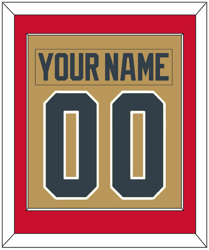 Vegas Nameplate & Number (Back) Combined - Alternate Gold - Essential Tier 3