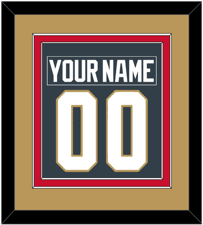 Vegas Nameplate & Number (Back) Combined - Home Steel Gray - Signature Tier 2