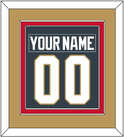 Vegas Nameplate & Number (Back) Combined - Home Steel Gray - Signature Tier 2