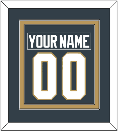 Vegas Nameplate & Number (Back) Combined - Home Steel Gray - Signature Tier 3