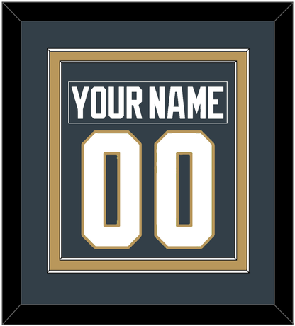 Vegas Nameplate & Number (Back) Combined - Home Steel Gray - Signature Tier 3