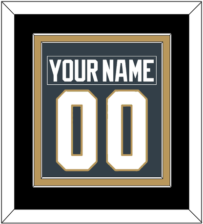 Vegas Nameplate & Number (Back) Combined - Home Steel Gray - Signature Tier 4