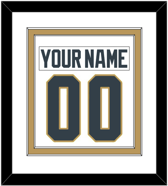 Vegas Nameplate & Number (Back) Combined - Road White - Double Mat 1