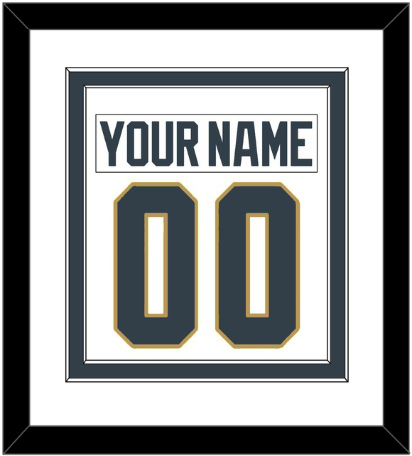 Vegas Nameplate & Number (Back) Combined - Road White - Double Mat 2