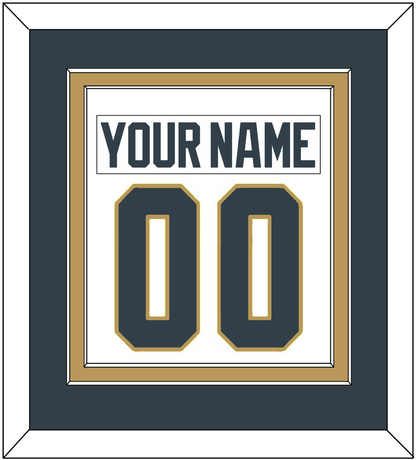 Vegas Nameplate & Number (Back) Combined - Road White - Signature Tier 3