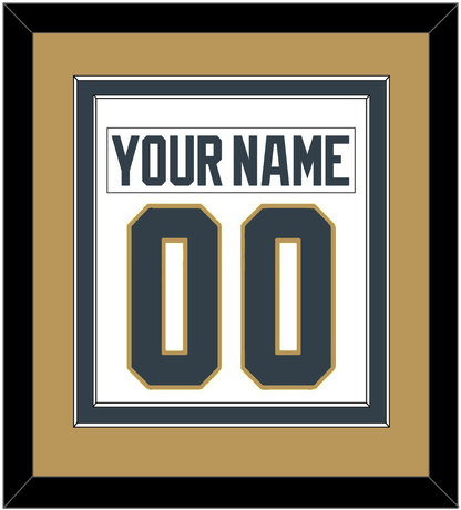 Vegas Nameplate & Number (Back) Combined - Road White - Signature Tier 4